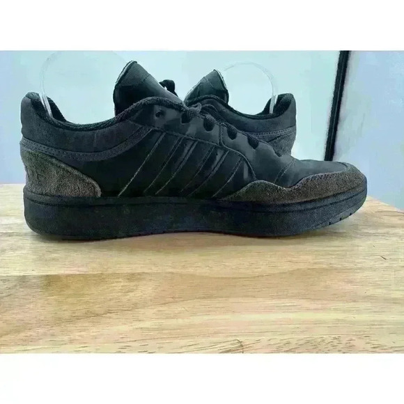 Adidas HOOPS‎ Black Low Classic Vintage Inspired Lace Up Sneaker Men's Size 11 - Picture 6 of 10